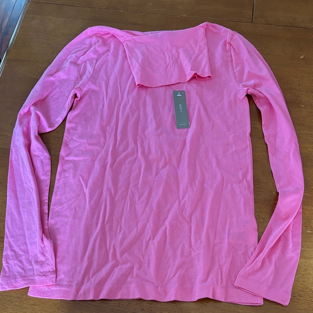 J. Crew Vibrant Pink Long Sleeve Top